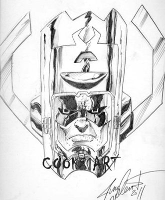 Jim Valentino sketched 'Galactus' for me at MegaCon 2011