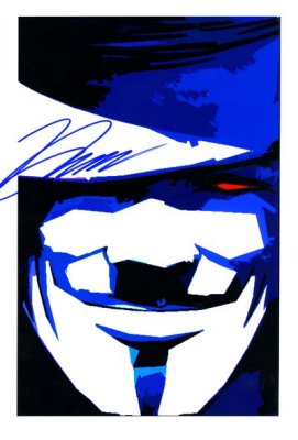 I PhotoShoped a monotone V for Vendetta cover & David Lloyd autographed it 7/16/11