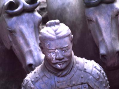 Particular of terracotta soldier - Xian 2005 - by Pietrolucci R.