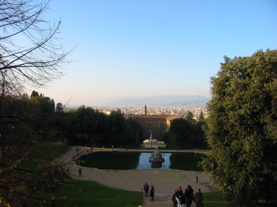 view of florence from pitti palace