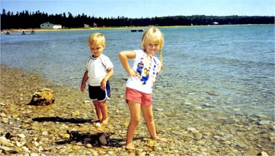 RYAN AND KELLY IN LAKE MICHIGAN