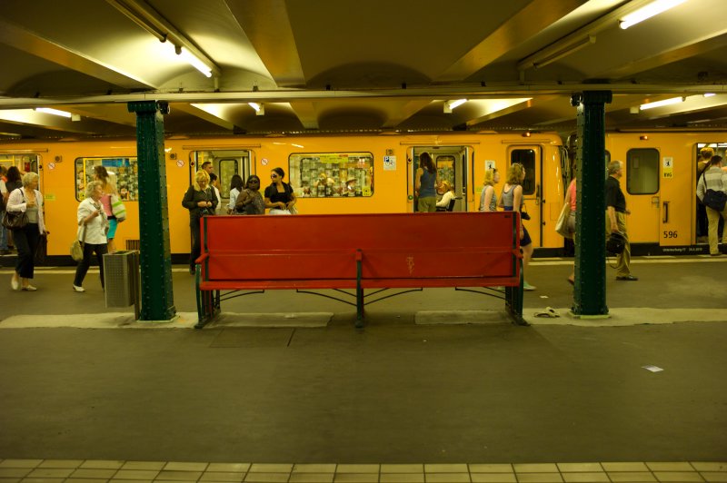 Red Bench at Mohrenstrasse