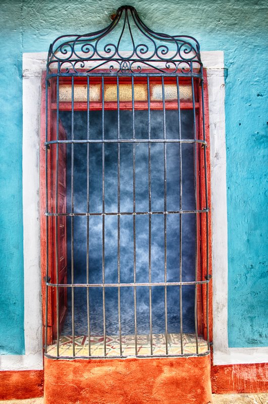 Smoking Doorway in Trinidad