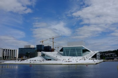 Oslo Opera House with Blue Sky