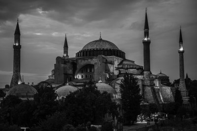 Hagia Sophia Black and White