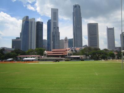 Singapore Skyline from Cricket Field