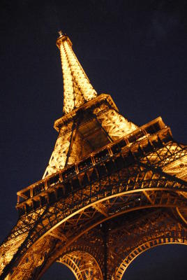 Eiffel Up Close at Night