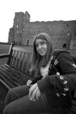 Alison at Tantallon Castle