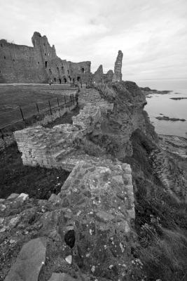 Tantallon Castle sea wall