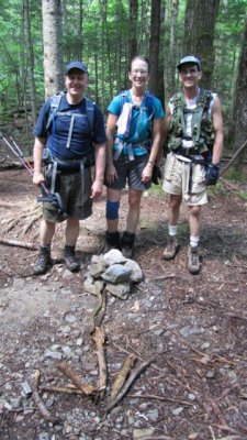Trail marker for the slide up to Owl's Head