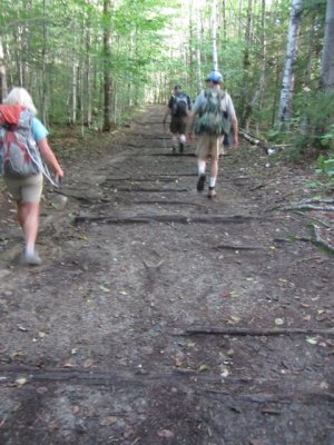 The first trail is an old railroad bed