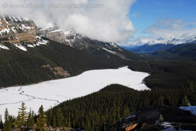 Peyto Lake before the summer thaw