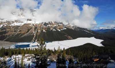 Peyto Lake before the summer thaw