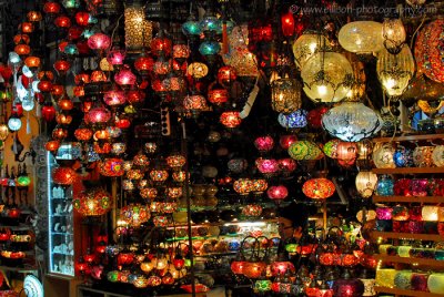 Fairy lights inside the Grand Bazaar