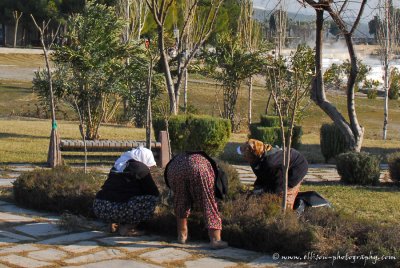 Working in Pamukkale's garden