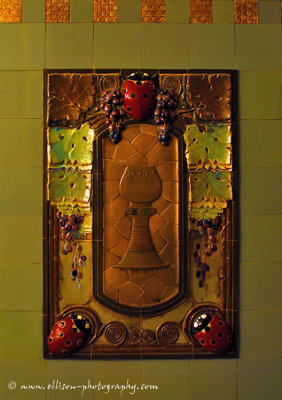 Art Nouveau panel inside Obecn dům