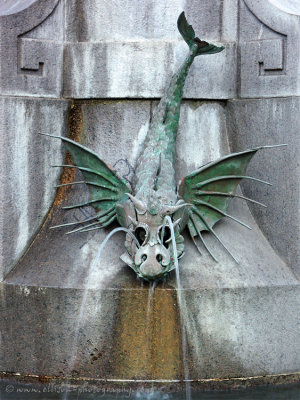 Strget fountain dragon