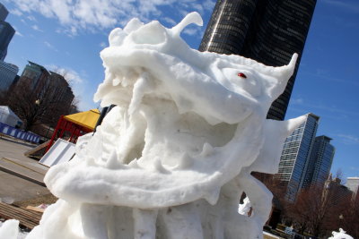 Navy Pier: Snow Sculptures