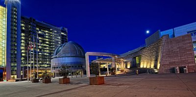 San Jose City Hall under moonlight