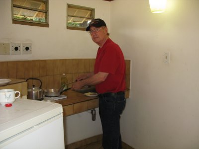 Making breakfast