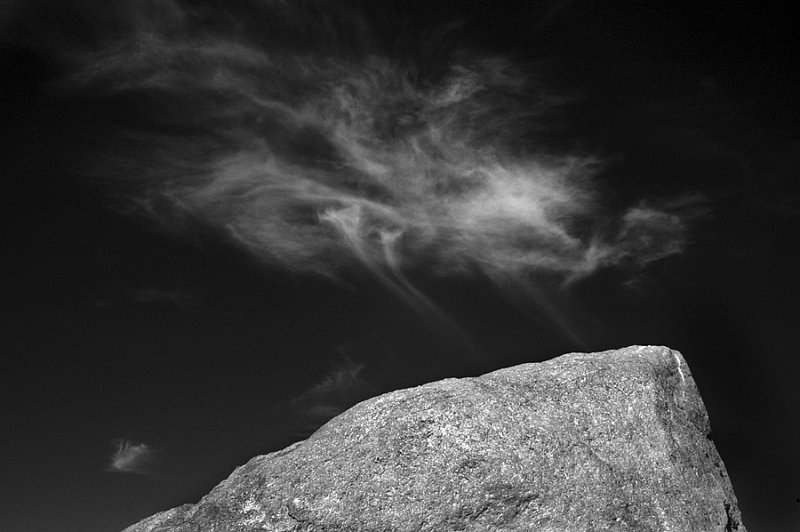 Cloud vs rock.