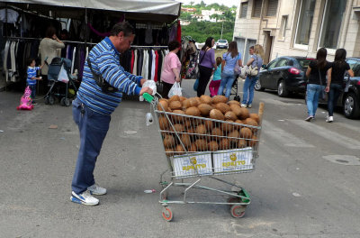 The seller of coconuts