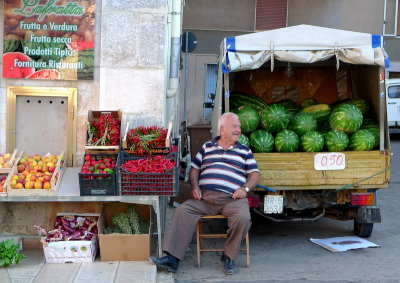 The seller of watermelons
