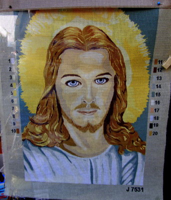 Jesus from embroider