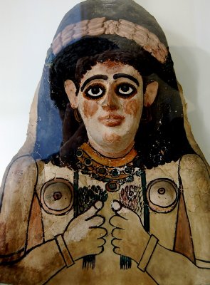 Painted mummy mask