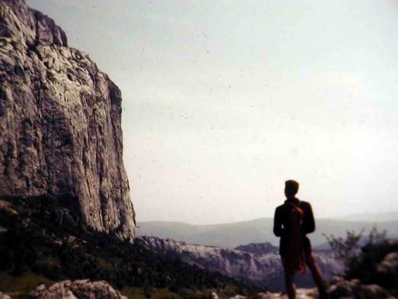 Devant les fires parois du Bau de Bartagne en 1961