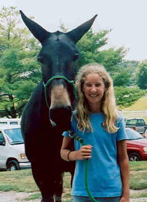 Sierra Taylor with John Henry at the CAA Annual Meeting at the KY Horse Park - July 2006.jpg