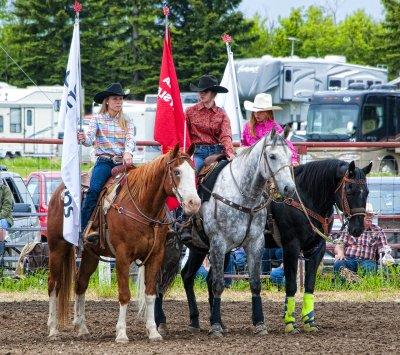 Handhills Lake 96th Consecutive Stampede Rodeo grand entry