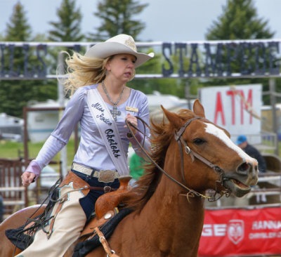 Miss Rodeo Okotoks Guest at Handhills rodeo...