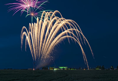 Canada Day Fireworks 2012 at Reynolds Alberta Museum 20 Bursts