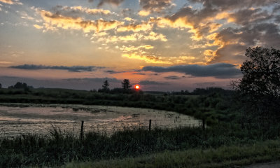 Sunset on the pond....