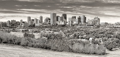 Edmonton Skyline Sepia
