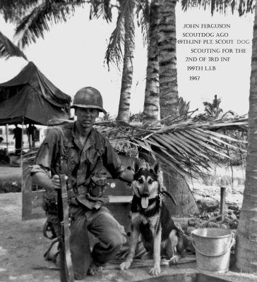 49th IPSD John Ferguson & Scout Dog Ago at Nhon Duc VN 1967