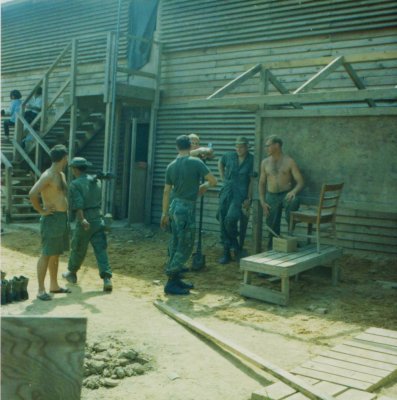 Prepping barracks at Tan An