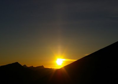 alpine sunset