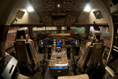 Cockpit at night