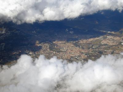 Between the clouds lies Pamplona
