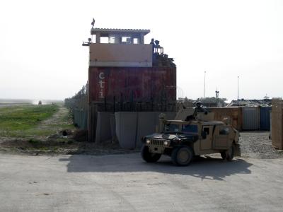 Watchtower and Humvee