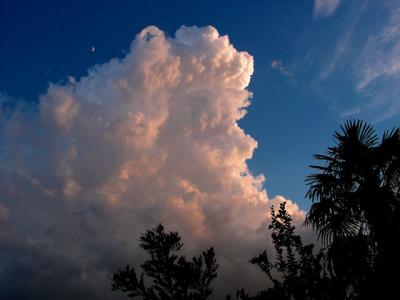 Billowing Clouds at Sunset