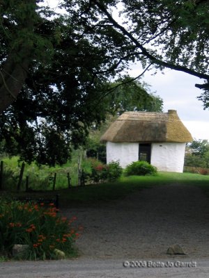 Cottage in garden at the Museum of Country Life in County Mayo