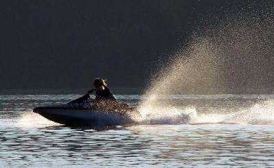 Sue on the wave runner