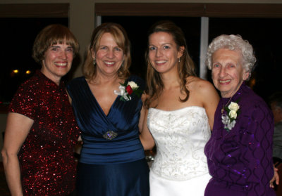 Julie with her aunt, mom, & grandma