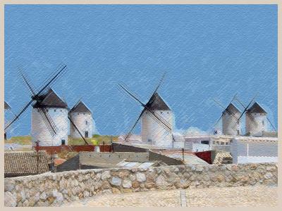 Colored pencil, eraser, texturize