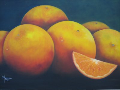 JUICE ORANGES  24X36 Oil on canvas