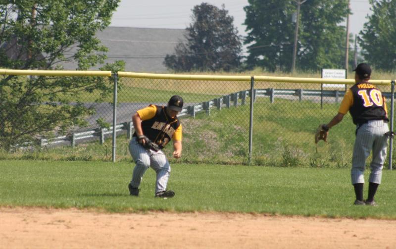 nick fields a ground ball to left field