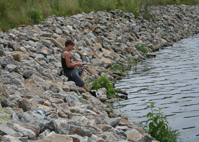 tony fishing near the am